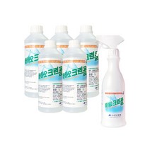 [진로발효] [단독구성]75% 살균소독 바이오크린콜 1Lx 5개 + 450ml x 1개, 상세 설명 참조