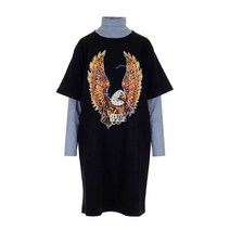 메종 마르지엘라 레이어드 이글 프린팅 티셔츠 원피스 3486307959528210