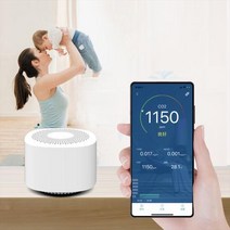 공기질 측정기 공기 이산화탄소 모니터 센서 미터 가스 검출기 품질 테스터 온도 분석기, 없음