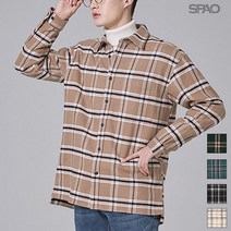 [스파오] 스파오 헤비플란넬 루즈핏 체크 셔츠_SPYC94TC21 (P002458225)