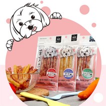 부드러운 돼지껍데기 개껌 스틱 65gx1 연어 강얼쥐