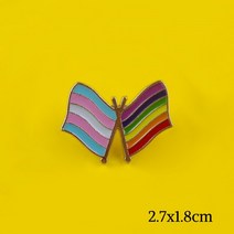 레인보우 핀 아연 합금 배지 의류용 금속 브로치 Lgbt 악세사리 친구 선물 옷에 배낭, [16] HZ0487XZ