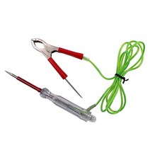 자동차 회로 테스터 휴대용 DC 6V-24V 배터리 망원경 순수 스틸 프로브 퓨즈 펜, 초록, 01 green