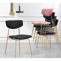 고급식당의자 골드레그 북유럽 레스토랑 등받이 의자, 골든 그레이