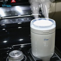 LED 미니가습기 사무실 휴대용 스테인레스 소형가습기 700ml, 블루