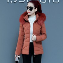 여성용 웰론 패딩 퍼 카라 패딩점퍼 겨울 슬림핏 패딩 빅사이즈