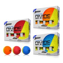 스릭슨 디바이드 반반공 골프공 Srixon Q-Star Tour Divide-Orange Yellow-Dozen, 오렌지 옐로우