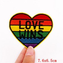 저스트업 레인보우 글자 패치 자수 아이언 온 의류용 DIY 동물 고양이 바느질 아플리케 스티커, [31] PE6214CT