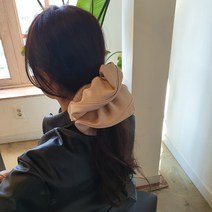 플라워즈온유 강민경 스타일 실크 새틴 빅사이즈 스크런치 왕 곱창밴드