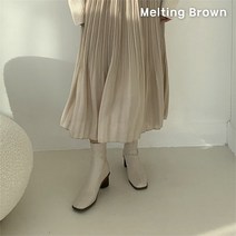 로즈블로썸 멜팅브라운 여성 심플 캐주얼 스퀘어토 스판부츠 4color (7462818)