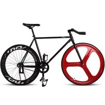 고정 기어 자전거 마그네슘 합금 휠 3 스포크 픽시 자전거 700C 23C 70MM 림 HIGHT 52CM 프레임 DIY 휠 핸들 바 V 브레이크, Black|52cm (175cm-180cm), Black_52cm (175cm-180cm)