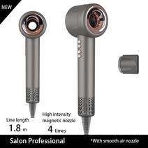 강력한 전문가용 음이온 블로우 헤어 드라이어 핫/콜드 에어 살롱 헤어드라이어, 01 1.8M Hair Dryer Gray_01 미국