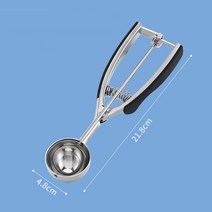 아이스크림스쿱 스쿱 얼음 스쿱 304스테인레스 스틸 아이스크림 볼 파는 다기능 수박 과일 숟가락 아이스크림 숟가락 상업 아이스크림 숟가락, 304안티 슬립 핸들 아이스크림 스푼4.8cm