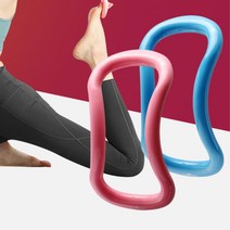 근육 스트레칭 다리알빼기 종아리링2P 필라테스 골반 근육이완 허리마사지, 요가링 블랙