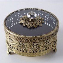 N2Y 퀸즈골드 엔틱 보석함(대) #9999EA