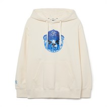 메가베어 오버핏 후드티 NY Cream