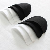 1쌍 부직포 어깨 패드 부자재, 화이트 15mm, 1개