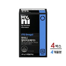 알티지오메가3 오일 rtg 오메가3 기름 토코페롤 알래스카 고순도 오메가 복용법 불포화 지방산 영양제 장용성 추천, 4박스, 60캡슐
