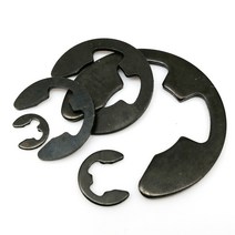 스냅링 1050100pcs m1.2-m24 gb896 din6799 블랙 스틸 e c 형 샤프트 외부 고정 링 분할 와셔 스냅 칼라 클립 원형 클립, m2.5 100개