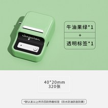 마트가격표프린터 케어라벨프린터 택배송장 미니, 그린+1롤투명라벨