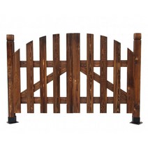 정원문 펜스문 정원 나무 애견 문 울타리 부식방지, 이중 개방 폭 140x 높이 90cm평지용