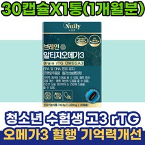 청소년 수험생 고3 오메가3 rTG 혈행개선 기억력개선 남성 여성 눈건강 30대 40대 주부 DHA EPA 플라보놀