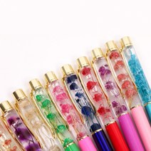 꽃 하바리움 볼펜 8color 판촉 하바플라리움 예쁜 디자인 플라워 답례선물 펜, 상세설명 참조, 하바리움 DIY 볼펜 - 화이트