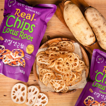 방송에서 난리 난 무농약 연근으로 만든 리얼연근칩 40gx3봉지/ 100gx2봉지, [연근칩 40g] X 3봉지(총 120g)