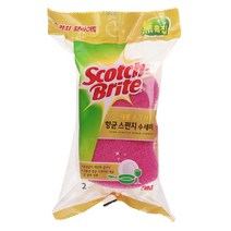 3M 제로스크래치 항균 스펀지 수세미 2입, 옵션1 - 기본포장 (박스or비닐포장) (+0원)