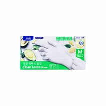 크린랩 라텍스장갑 100매 중 일회용 다용도 위생장갑, 단품