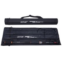 Goture-Xceed 1.98-3.6m 후지 가이드 링 카본 스피닝 캐스팅 낚싯대 M/MH 파워 루어 로드 4 피스 여행용 튜브 백 포함, Spin-2.6m-ML(FUJI), 미국, [01] Black