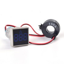 22MM 0-100A 디지털 전류계 전류계 Led 램프 사각 신호등 전류 테스터 디지털 패널 표시기, 03 파란