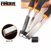 끌 목공 공구 1Piece 6-51mm 조각 치즐 목수 도구 Knockable TPR 손잡이 목공 CR-V 전문 칼 우드 그레이 버, 01 평면 정_09 25mm