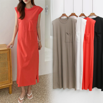 NewCare 여성 여름 롱원피스 나시원피스 민소매원피스