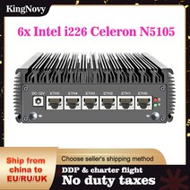 산업용 팬리스 미니 PC 2.5G 소프트 pfSense 라우터 펜티엄 N6005 셀러론 N5105 인텔 i226 2500M 6 L, 01 Celeron N5105_03 UK, 08 32GB DDR4 1TB NVMe