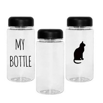 아이스 보틀 (pet) 350ml / 무지, 블랙+종이케이스+인쇄(100개이상)