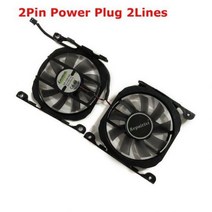 [해외] ELSA GEFORCE RTX 2070 S.A.C GTX 1060 GTX 970 GTX 960 GTX760770 카드 냉각 용 2 CF12815BS GPU 쿨러 그래픽, 2Pin CF-12815S