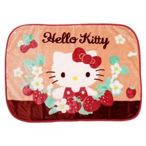 헬로키티 딸기 무릎담요버튼형