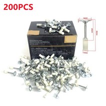 팝너트 건 리벳 리베트 고정 도구 키트 수동 ​​못 박는 총 패스너 저소음 촬영 기계, 200pcs Round Nails