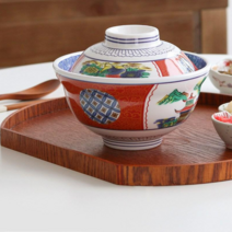 여주도자기 고급 조각목단 뚜껑있는 주발 대접 밥공기 전통 도자기 그릇 제사, 조각목단대접