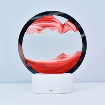 아트조이 LED 모래멍 샌드아트 모래시계 무드등, 레드