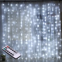 Mr.Ozer LED 커튼 조명, 300X200 백색광