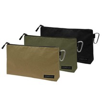 Coreflex 3팩 프리미엄 공구 파우치 지퍼 백 소형 가방 다용도 보관 파우치 YKK 지퍼가 달린 튼튼한 평평한 바닥 도구 화장품 문구용, 3 Pack, Tan, Olive, Black