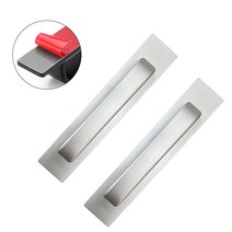 조빈니타 무타공 강력 접착식 알루미늄 문 손잡이 1+1 200mm 실버, 2개