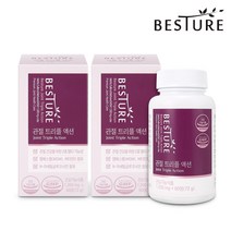 베스처 관절+연골+뼈건강 3중복합기능 트리플 액션 플래티넘 MSM 1500mg 60정 아세틸글루코사민 비타민D, 2박스