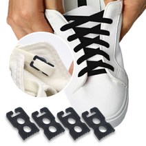 RENOVIE 신발끈 클립 오리지널(4개입) 버클 정리 고정 클립 매듭없는 운동화끈 고무줄끈