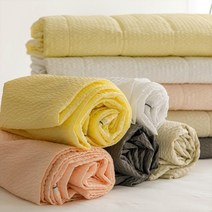 [1+1]시원하게 덮는 여름 홑이불 통풍잘되고 쾌적한 시어서커 홑이불, 크림레몬