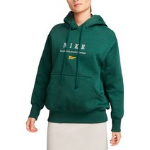 [국내매장판] 나이키 우먼스 NSW 오버사이즈 플리스 후디 후드티 그린 FD0855-333