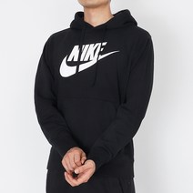 나이키 기모후드 스우시후드티 클럽 플리스 풀오버 후디 검흰
