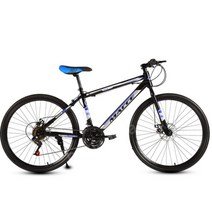 입문용 자전거 mtb 29인치 30인치 티타늄 저렴한 광폭 엠티비 바퀴큰 산악용 청소년 중학생, 21 속도, 24인치, D 블랙 블루